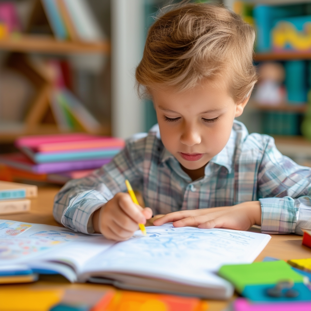 A child receiving personalised tuition, surrounded
